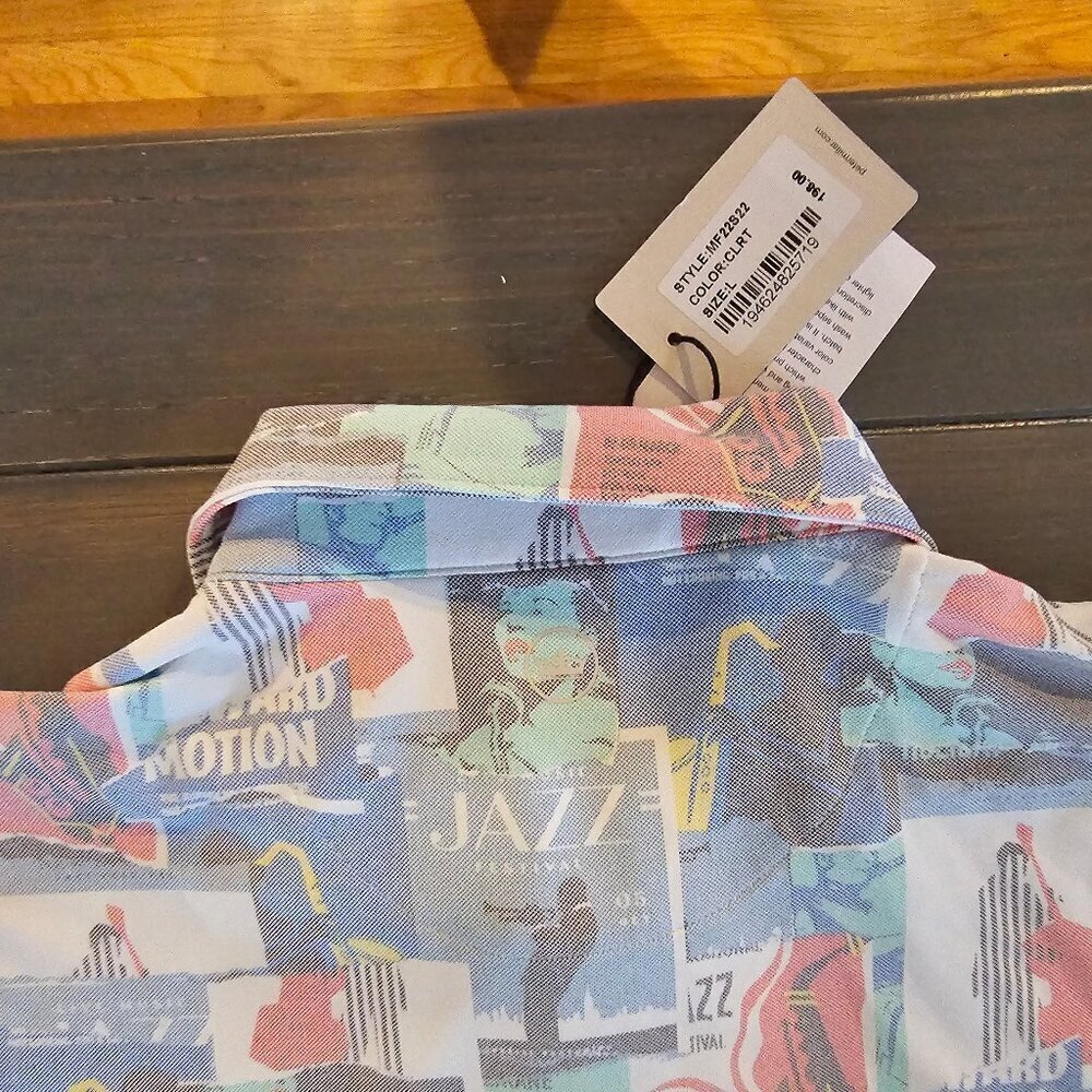 NWT Peter Millar Men'S Crown Crafted Jazz Print Musical Polo Shirt Size XL - Picture 8 of 8